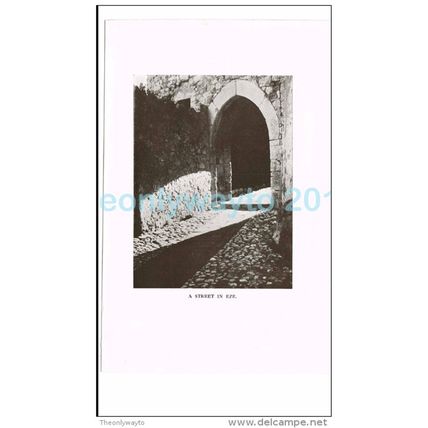 EZE, A STREET, FRANCE, PHOTO BOOK ILLUSTRATION, 1921