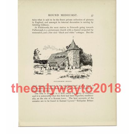 Fittleworth Church, Sussex, Book Illustration (Print), 1903