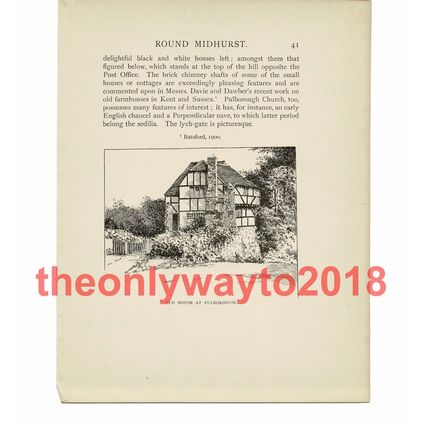 Old House, Pulborough, Sussex, Book Illustration (Print), 1903