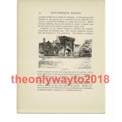 Amberley, Sussex, Book Illustration (Print), 1903
