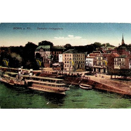 Bonn a Rh, Dampfor Anlegestelle, Germany, Kunstantalt N Dienst, Postcard