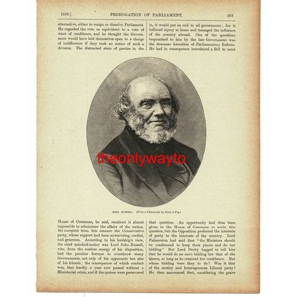 Earl John Russell, Statesman, Book Illustration (Print), c1895