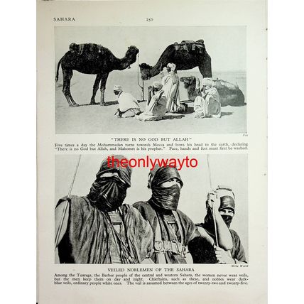 Spanish Ladies Board Liner (Veiled Tuareg Noblemen, Reverse), Book Illustration