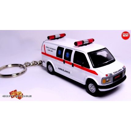 VERY RARE KEYCHAIN GMC AMBULANCE RESCUE GAZA/ISRAEL CUSTOM Ltd NICEGIFT