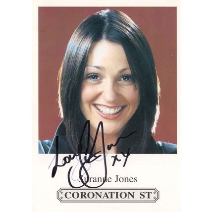 Suranne Jones Coronation Street RARE Hand Signed Cast Card Photo