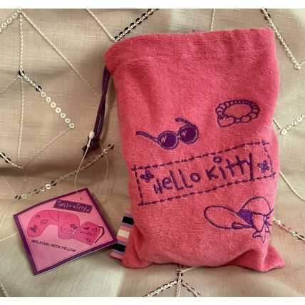 A Rare New Sanrio 2007 Hello Kitty Airline Pillow W/Bag