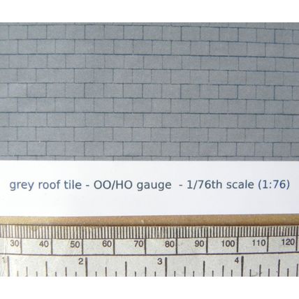 Feuille autocollante pour tuiles de toit - gris - échelle OO/HO (1:76) - feuille