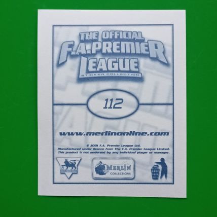 2001 2002 John Terry CHELSEA Merlin Premier League Sticker 112 Rookie
