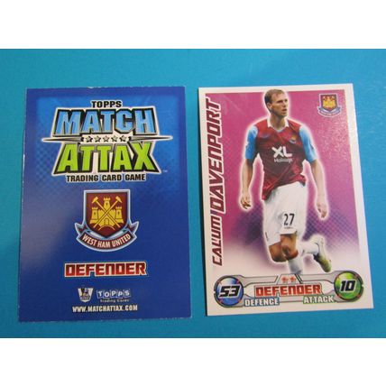 Calum Davenport - West Ham United - Match Attax 2008/09 Football Card