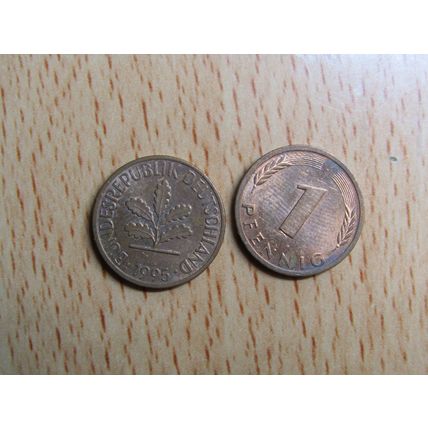 1995j 1 Pfennig Germany Coin