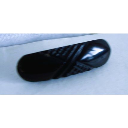 Vintage Bakelite Brooch Art Deco Faux Jet Black Geometric Pin Simichrome Tested