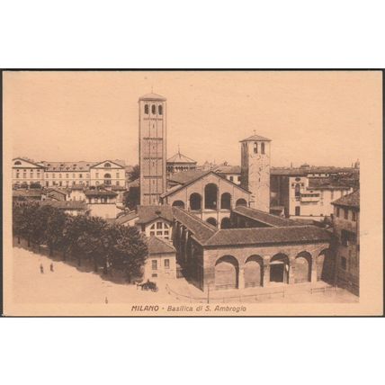 Basilica di Sant'Ambrogio, Milano, c.1920 - Cesare Capello Cartolina