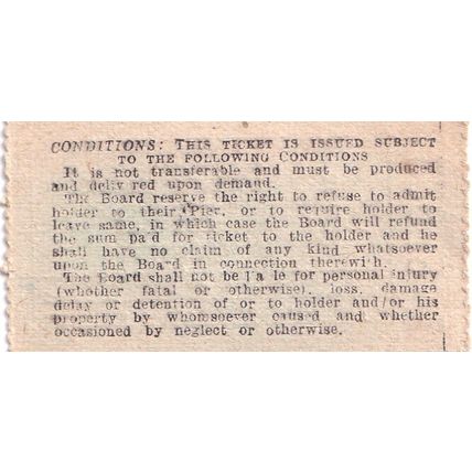 RYDE Promenade PIER Isle of Wight - Railway Ticket BRB 87833 Williamson