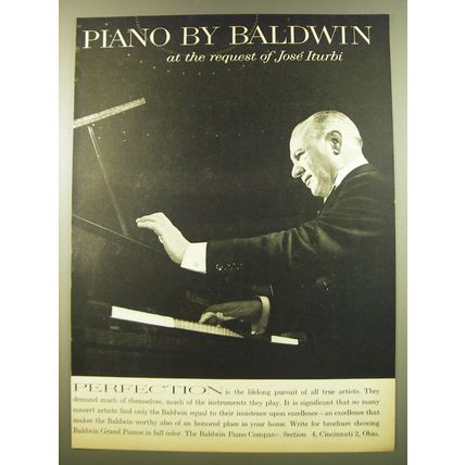 1961 Baldwin Piano Ad - Piano by Baldwin at the Request of Jose Iturbi