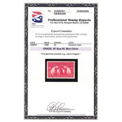 627, Mint XF/Superb NH 2¢ - With Graded 95 PSE Certificate - Stuart Katz