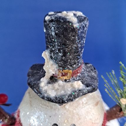 SNOWMAN Christmas STOCKING HOLDER Mantel Hanger Hook Resin Cast Iron Snow