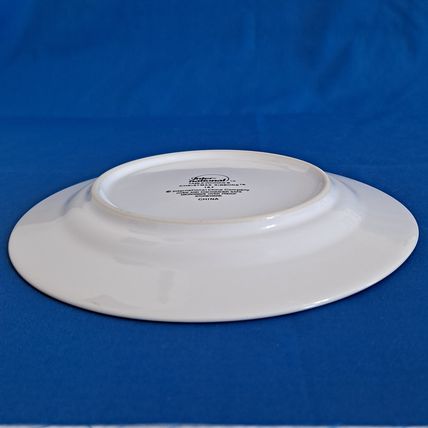 Lot 4 International CHRISTMAS RIBBONS Salad PLATES 7 3/4" Tableworks Holly