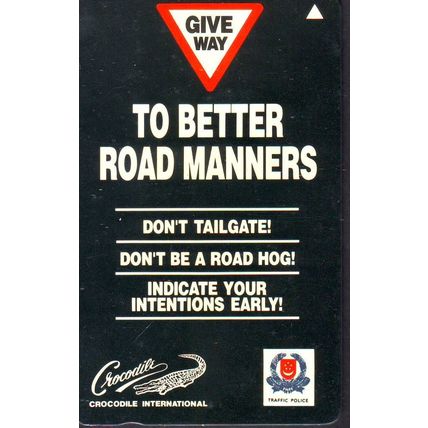 Give Way ~ To Better Road Manners S'pore $2 Telephone Card (Used)