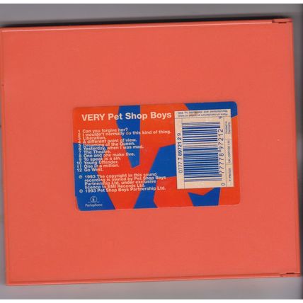Pet Shop Boys : Very. (1993) CD Album