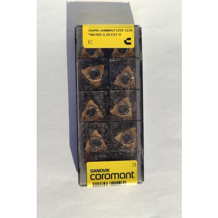 SANDVIK 266RG-16MM01F125E 1135 *60 ISO-1.25 EXT R CoroThread 266, 1box=10pcs New