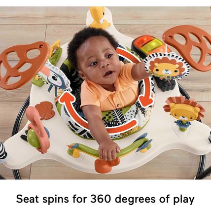 Fisher-Price Baby Bouncer Palm Paradise Jumperoo Activity Center with Music Ligh
