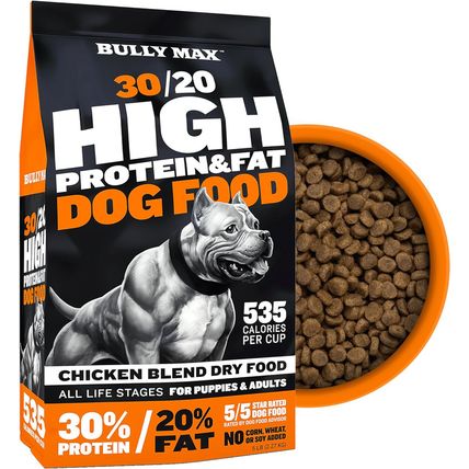Bully Max High Performance Premium Dry Dog Food for All Ages - High Protein Natu