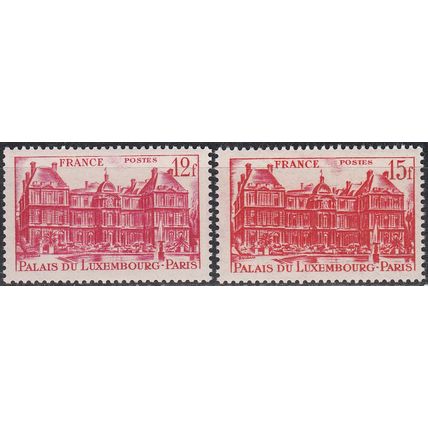 France 1948 Michel 821 - 822 Neuf ** Cote (2008) 4.85 € Palais du Luxembourg