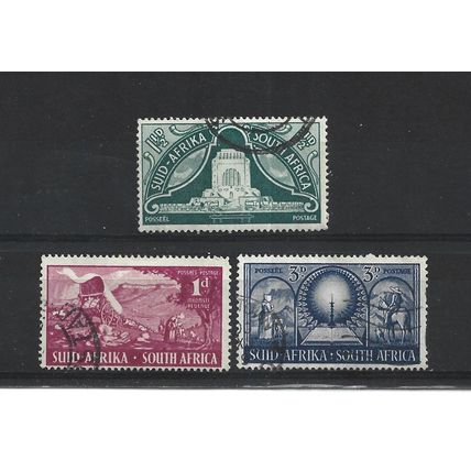 SouthAfrica.Inauguration of Voortrekker Monument set of 3.Fine Used.Aug25