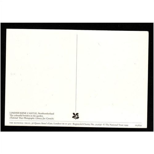 NORTHUMBERLAND POST CARD - LINDISFARNE CASTLE- NATIONAL TRUST - UNUSED