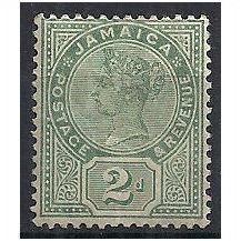 Jamaica 1889 SG28 2d Green Mounted Mint ..