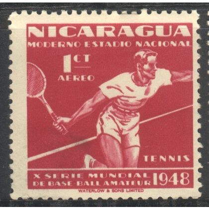 Nicaragua 1949 (Air) - SG1133 - 1c red - Tennis - MH