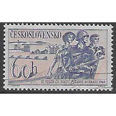 Mi 1202: 60 h. deep blue/pink Second Firemen's Union Congress.