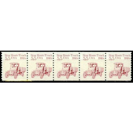 2125 5.5c Star Route Truck Fine MNH Dry Gum PNC 1/5 P0040