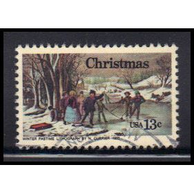 Used 1702 13c Winter Scene Very Fine KA7655