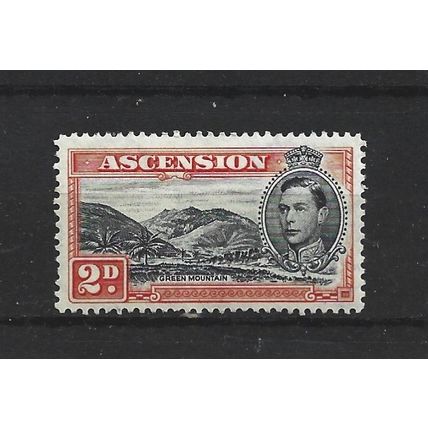 Ascension.SG41a 2d Green Mountain.Perfs 13.Mounted Mint.Aug24c