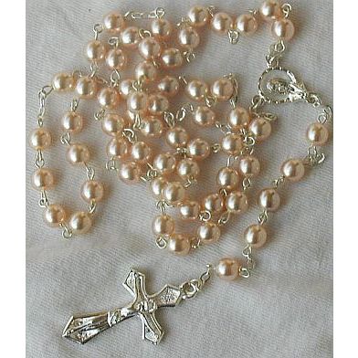 Pink pearls rosary