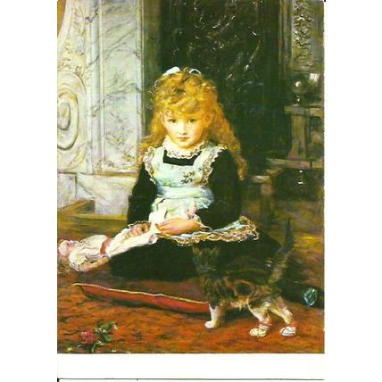 Art SIR JOHN EVERETT MILLAIS Puss In Boots Postcard (Medici 1852)