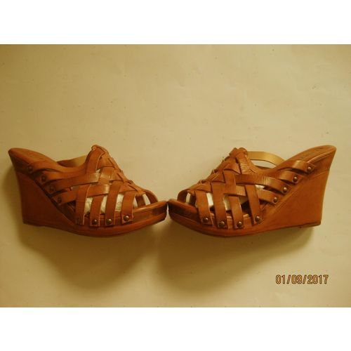 New Bed Stu Women's Gina Leather Platform Heel Sandals Size 11