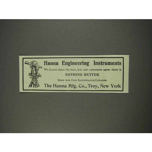 1910 Hanna Engineering Instruments Ad