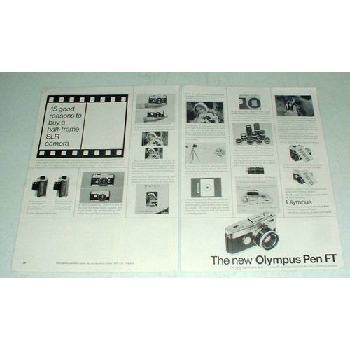1967 Olympus Pen FT Camera Ad - 15 Good Reasons