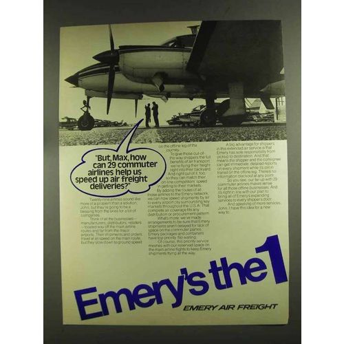 1972 Emery Air Freight Ad - Speed Up Deliveries