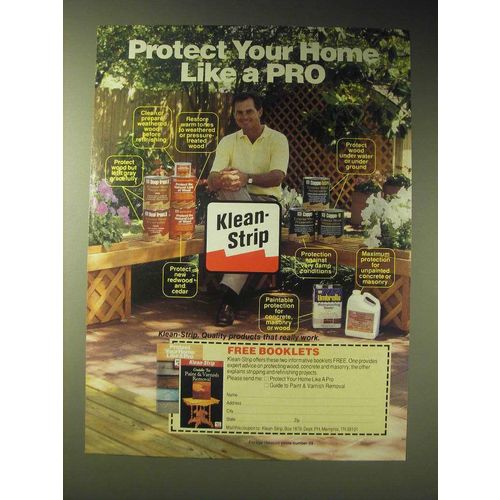 1989 Klean-Strip Products Ad - Protect your home like a Pro