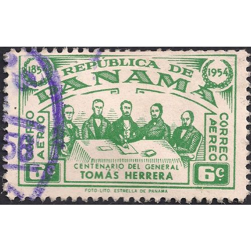 PANAMA, Centenary of General Herrera, green 1954, 6c