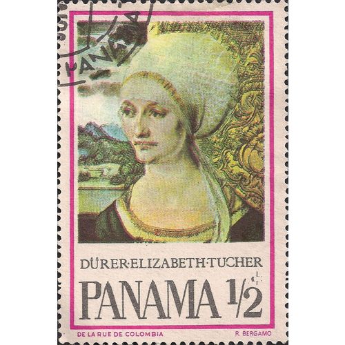 PANAMA, FINE ART, Elizabeth Tucher by Durer, red 1966, ½c