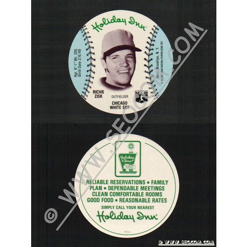 Sport Baseball Discs Name: Zisk, Richie Outfielder Chicago White Sox~538