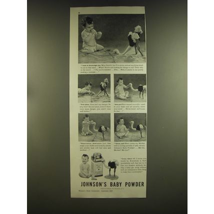 1939 Johnson's Baby Powder Ad - I hate to discourage you