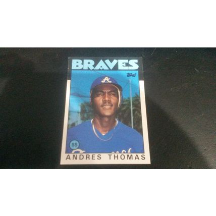 1986 Topps Traded Card # 111T Andres Thomas Excellent (5) Atlanta Braves