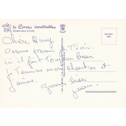 River and Forest Corsica France Postcard used VGC