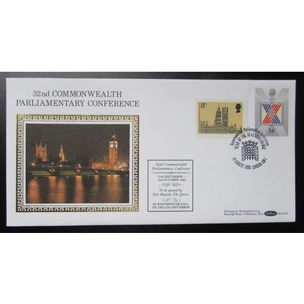 BENHAM - BLCS COMMONWEALTH PARLIAMENTARY CONFERENCE LARGE SILK COVER 1986
