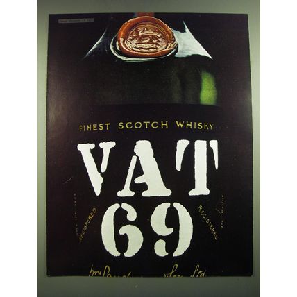 1968 Vat 69 Scotch Advertisement - Finest Scotch Whisky